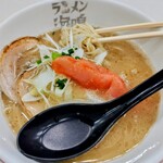 ラーメン海鳴 福岡空港店 - 2025.10魚介とんこつ(辛子)明太子入り1400円