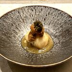 2nd EDITION TERUZUSHI - 五色海老の天ぷら　海老味噌ソース、カナダ産雲丹とキャビア