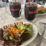 ピッツエリア エ トラットリア ダ イーサ - セットのサラダとドリンク