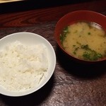 山荘無量塔 - 御飯と味噌汁