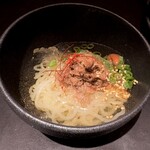 煌 焼肉 - 柔らか牛しぐれ煮冷麺