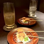 煌 焼肉 - 北海道産ランボソの二色串揚げ