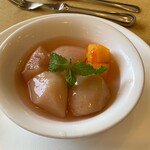 オステリア - 桃のコンポート　柿も入ってます。