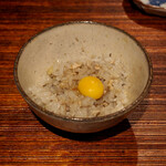 薪鳥新神戸 - 薪そぼろご飯 + うずらの卵（おかわり）