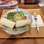 cafe HEART's - たまごサンド&サラダセットモーニング
