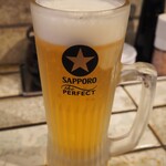 餃子酒飯 大阪王 - 生ビールはパーフェクト黒ラベル