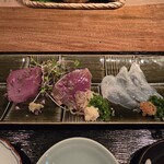 蓮.TETSU - お刺身(めじ鮪、カツオ、フグ)