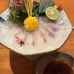 露石 - ヒラメの刺身