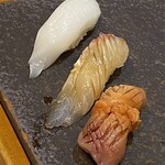 鮨 ひでぞう - イカ・シマアジ・赤貝