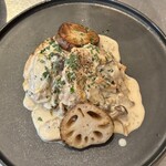 bistro tetete - 蓮根の食感が良くて大好き♪ソースも美味しい♪