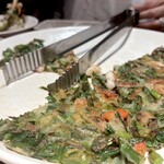 ヌルンジ - ニラと唐辛子のチヂミ これも驚くほど美味い