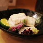 余志屋 - 2014円11月　鱧を炙ってもらいました