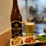 大正お好み屋 ままま - 焼き上がるまでのワンコイン セット  500円
      A︰枝豆･キムチ･やっこ  