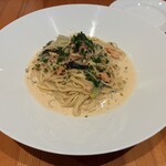 ボーノ - スモークサーモンとレタスのクリームソース（大盛り・無料）　１４５０円