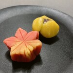 あけぼの堂 - こなし紅葉＆栗かのこ