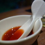 齋華 - 炒飯には赤酢を添えながら･･･