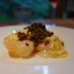 齋華 - プリプリ海老の上にはたっぷり黒トリュフ。