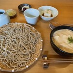 蕎麦はやかわ - お昼のセット　もりそばととろろご飯　1100円