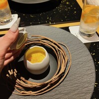西麻布 しるく屋 - ◼︎ 淡路温素麺
                      ～淡路島の卵とトリュフを使った素麺カルボナーラ～
