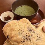 ナニワヤ・カフェ - 抹茶とたい焼きセット