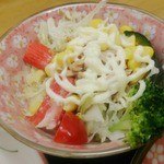 まぐろラーメン和 - ランチセットのサラダ