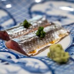 尽誠 - 2025.10 秋刀魚お造り 叩いた浅葱と生姜 本わさび