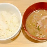 とんかつ そら - 白米と豚汁