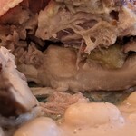 Refugeforestiere 五島 - お肉、焼きナス、椎茸の一体感
      それぞれもめちゃくちゃ美味しい