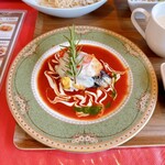 びすとろ亭 - びすとろランチ（なすとチキンムースのトマトチーズ焼き）