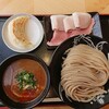 松戸富田麺桜 - 甘エビ濃厚焼豚つけ麺／心の味餃子（１個）
