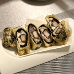 和酒 和食 御結び - ・秋刀魚と山芋の磯辺揚げ