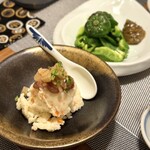 和酒 和食 御結び - ・ポテトサラダ、山椒味噌とピーマン