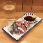 立呑み 晩杯屋 - 料理写真:さんま刺し