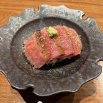 月ノ芽 - 大和めすうしサーロイン 海苔ご飯 奈良漬