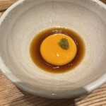 蕎麦きり みよた - 柚子胡椒がのった卵