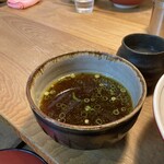 はまんど - 割りスープ付、ねぎは標準装備