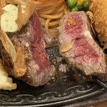 レストラン カタヤマ - 100gステーキのアップ