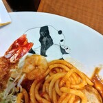 上野精養軒 本店レストラン - お皿に描かれたパンダのイラスト。