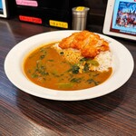 CoCo壱番屋 - 料理写真:パリパリチキンカレー、ハーフほうれん草、200g