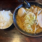 麺屋 和光 - 味玉味噌ラーメン ライス