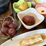 古民家バル たまり - 大好きな 栗の渋皮煮♪ 杏仁豆腐とフルーツ 付き