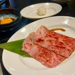 焼肉牛印 - サーロインの焼きしゃぶ