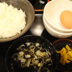 郷そば - 卵かけご飯