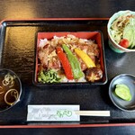 山海亭 - 牛ステーキ重定食¥1650