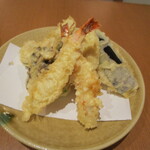 銀座天一 - 天麩羅盛り合わせ