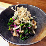 天ぷら処 こさか - ほうれん草と木の子お浸し（２０１４年１１月）