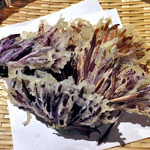 天ぷら処 こさか - 柿の素（食用菊）の天ぷら（２０１４年１１月）