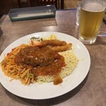 洋食ふくもと - スペシャルトルコライス＋ビール