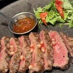 GINGER GRASS modern thai vietnamese - タイ風リブロースのステーキ