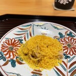 料理屋そうびき - 全粒麺に自家製のカラスミをかけて